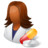 Medical Pharmacist Female Dark Icon